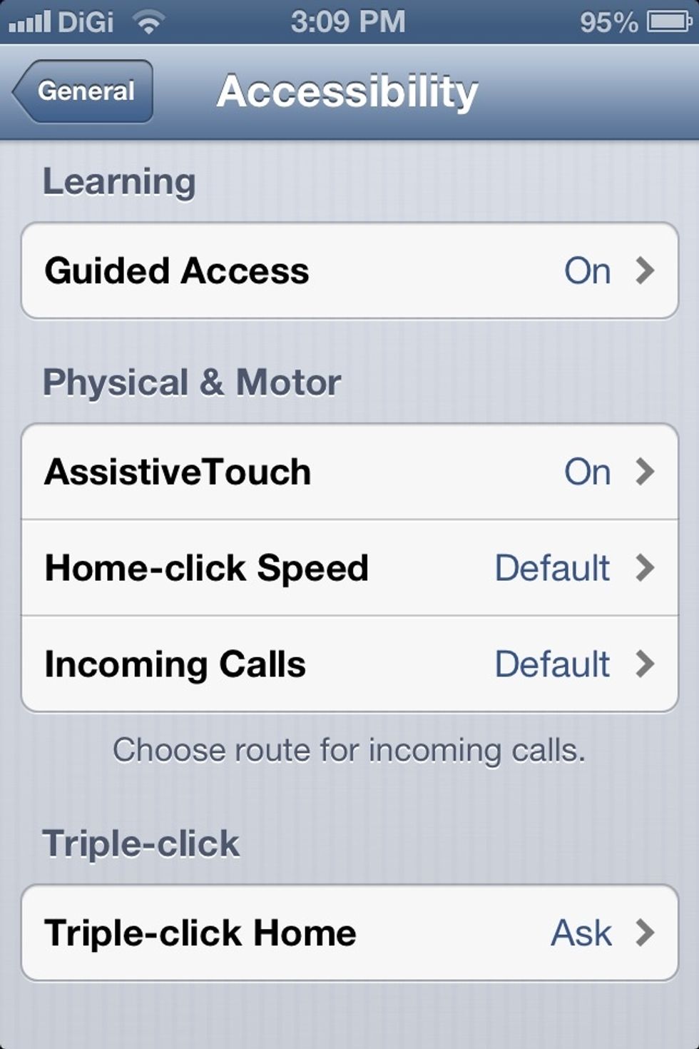 I Recommend You To Set Your Triple-Click Home To "Ask" So You'll Have Options On What To Do When You Triple-Click The Home Button