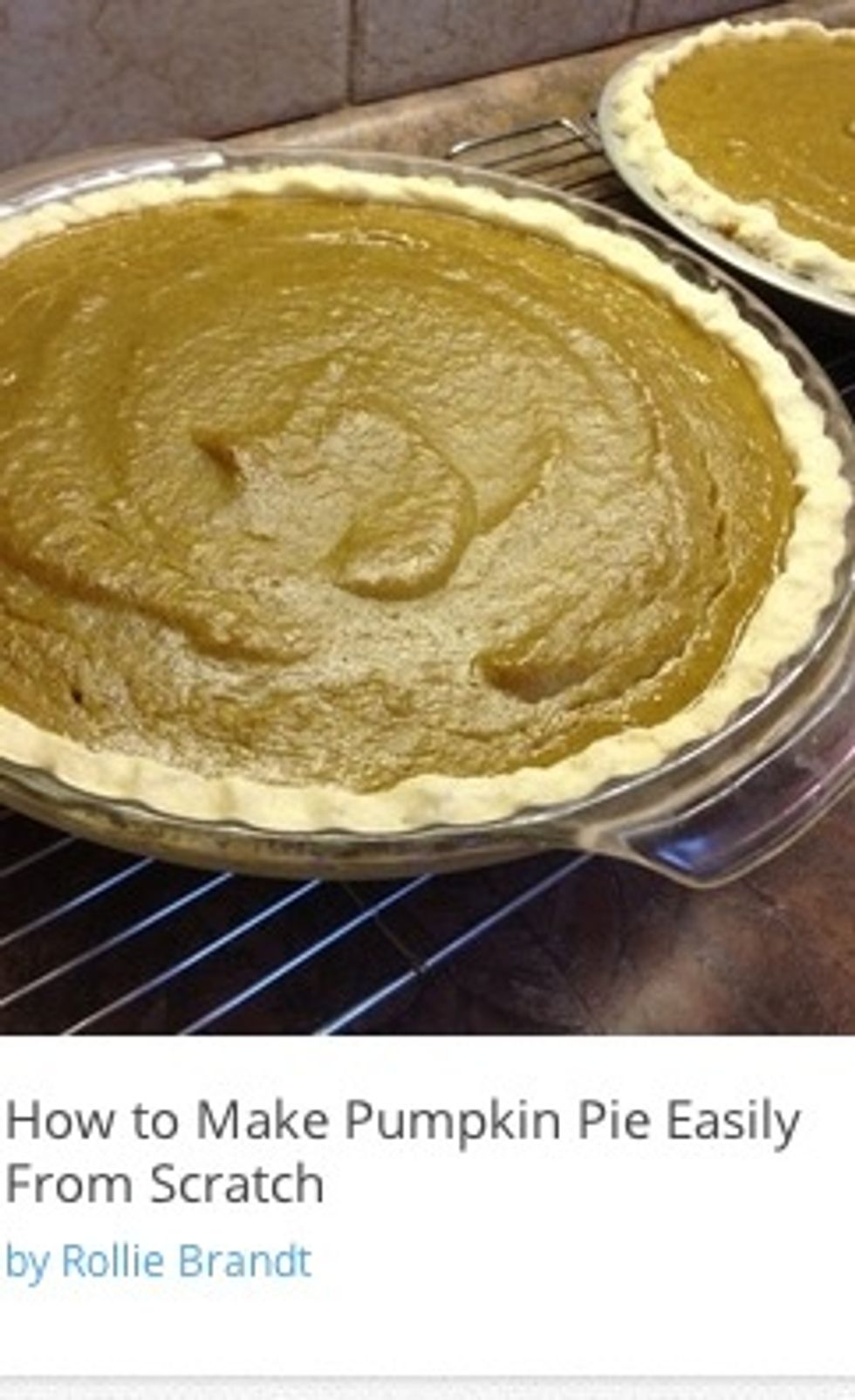 I remember watching Mom make pie crust. I created a Snapguide for the pumpkin pie she made from her mother-in-law. Super yummy!