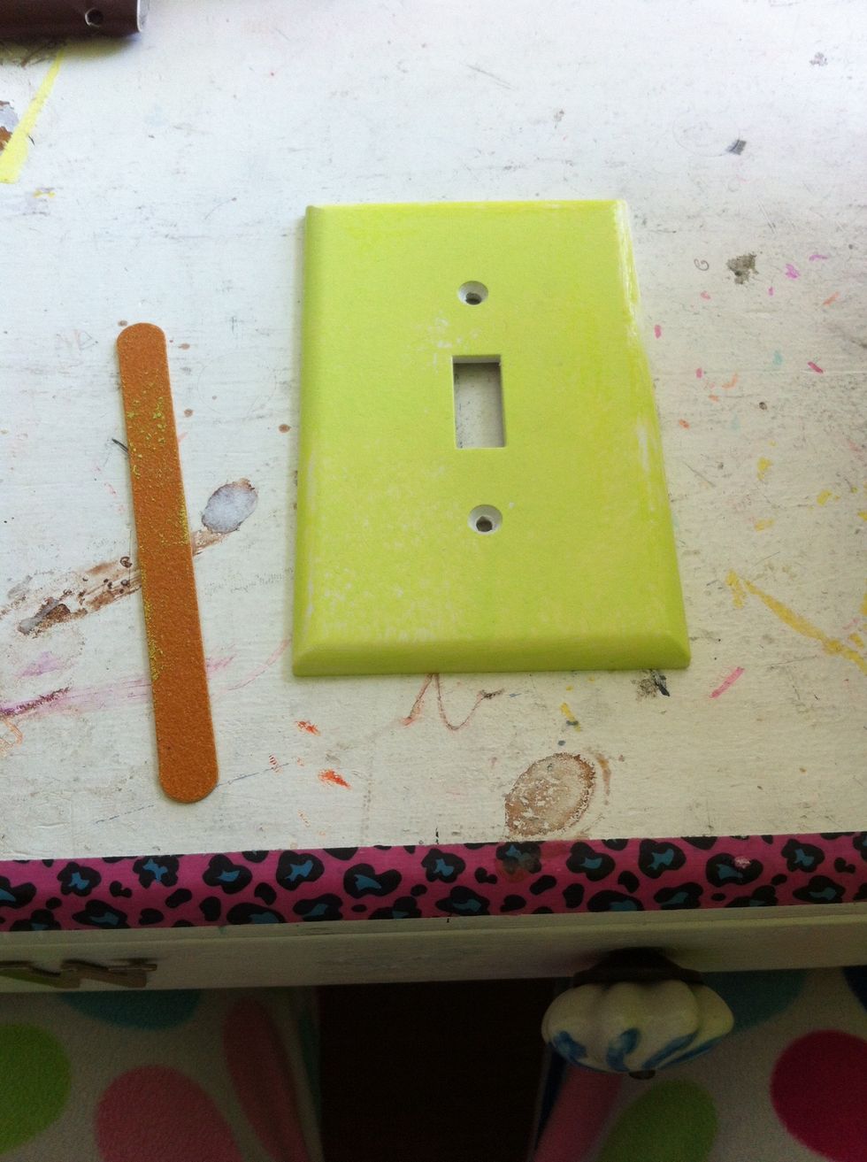 I sanded my light switch plate a bit with a nail file.
