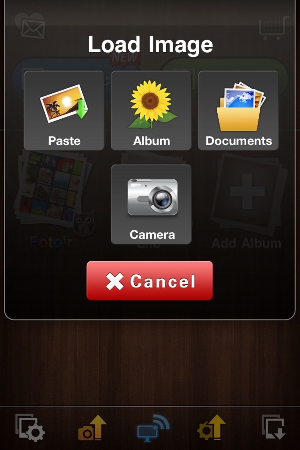 I selected "From Album" but you can choose whichever you need