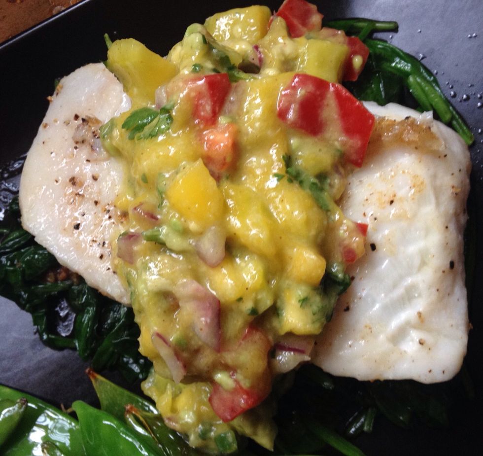 I serve this over fish.