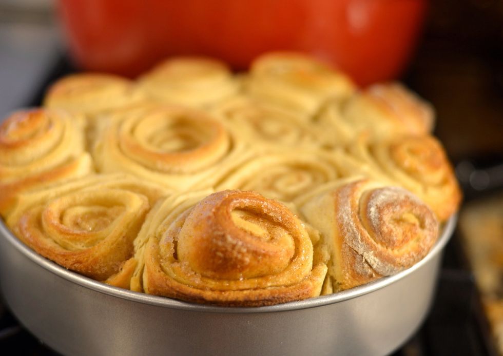 I served these with fresh whipped cream, so so great. You can try it with your favorite cream cheese frosting as well, however I though whipped cream was just as good!