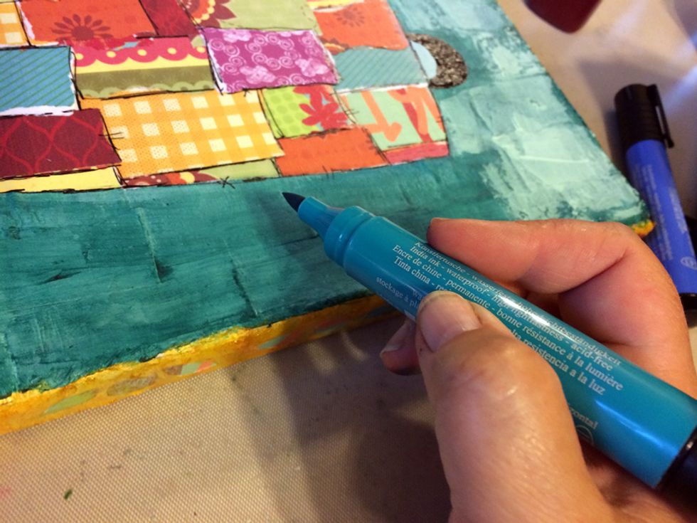 I shaded with Pitt Artist Pen Big Brushes.