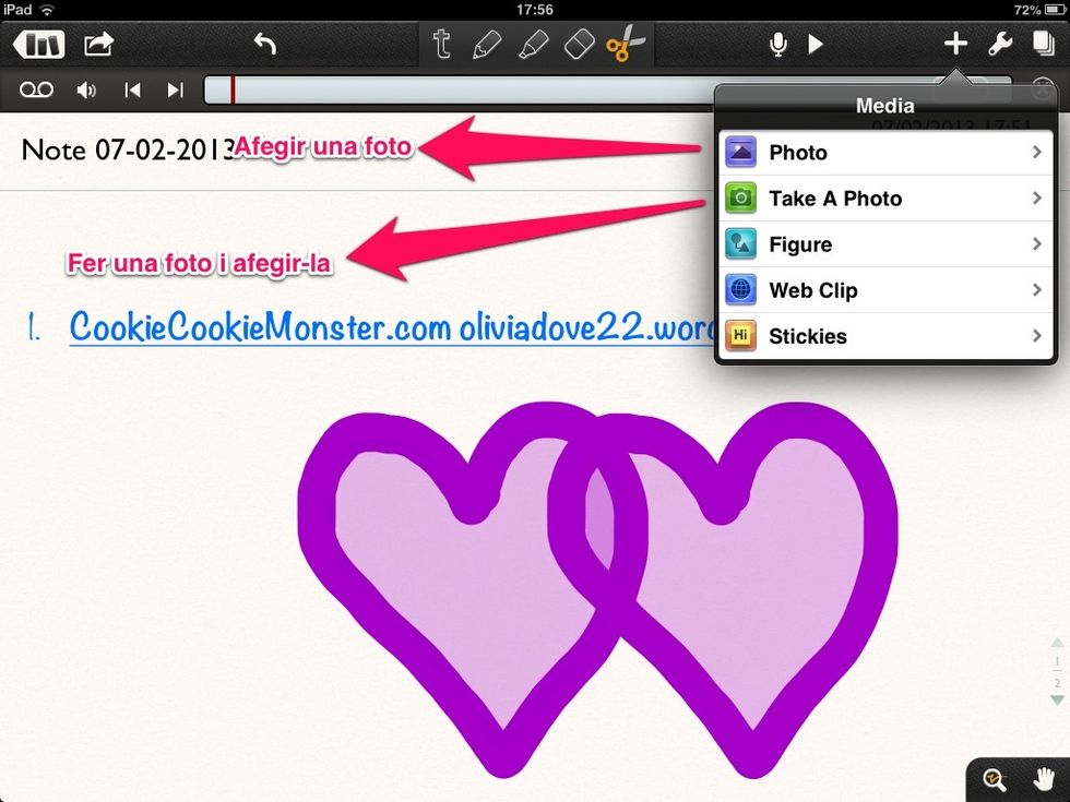 I si cliqueu al + us sortiran aquestes opcions: