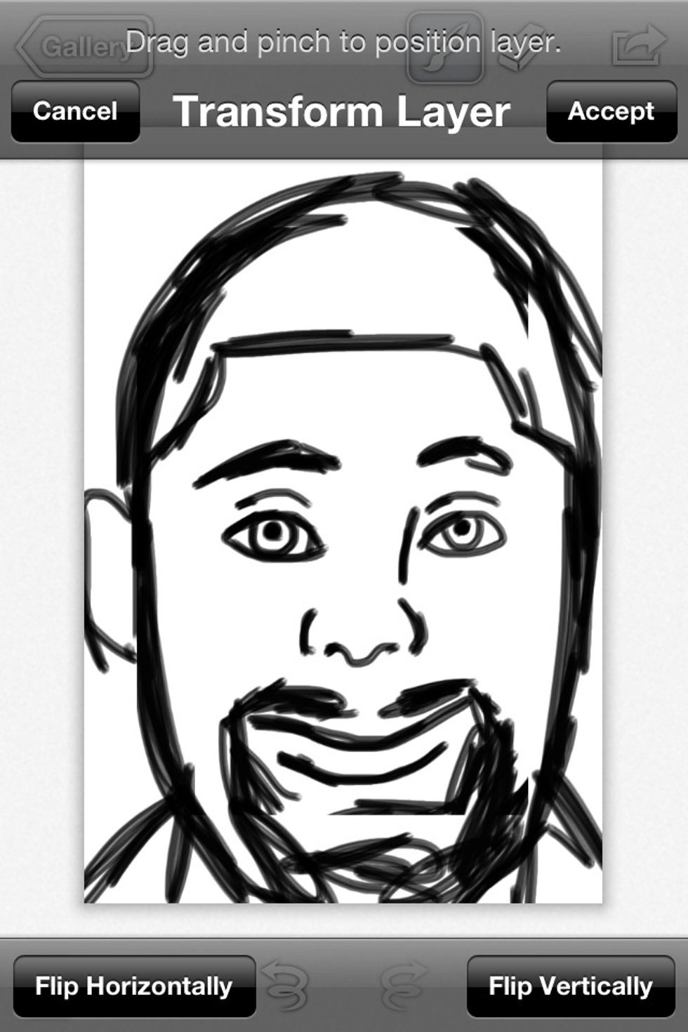 I simply go over my sketch with black while giving it energy and little details.