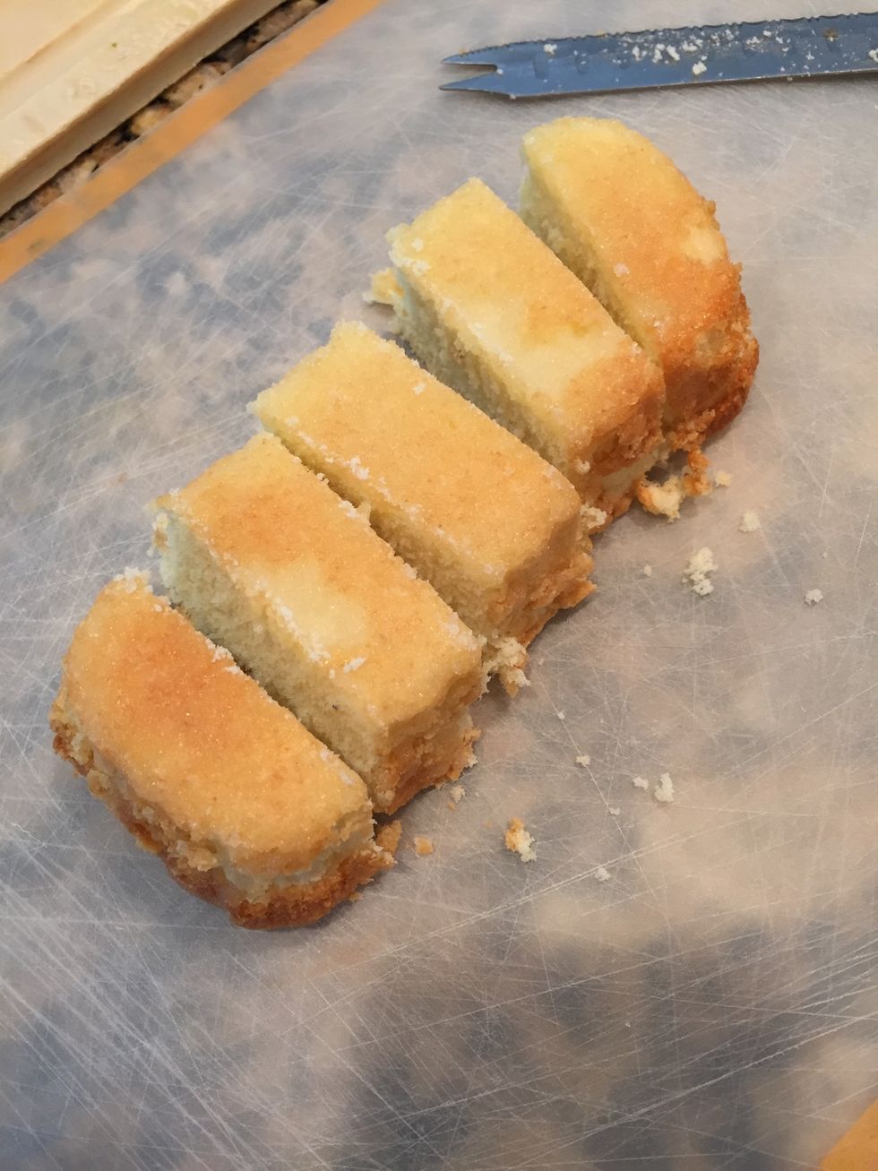 I slice mine to serve like so