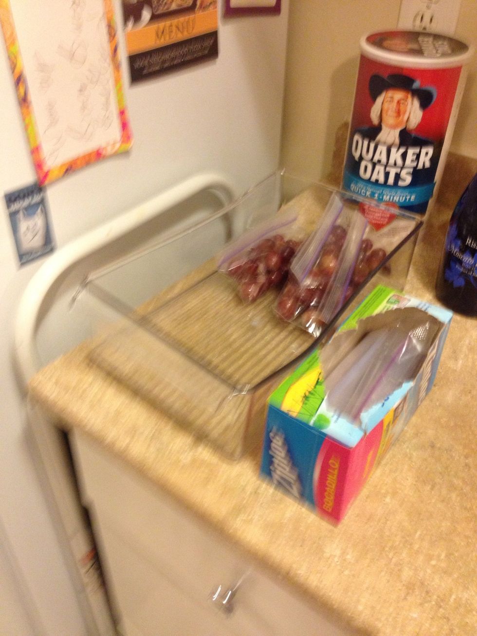 I snack bag the grapes