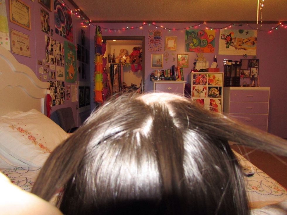 I split it into three equal sections.