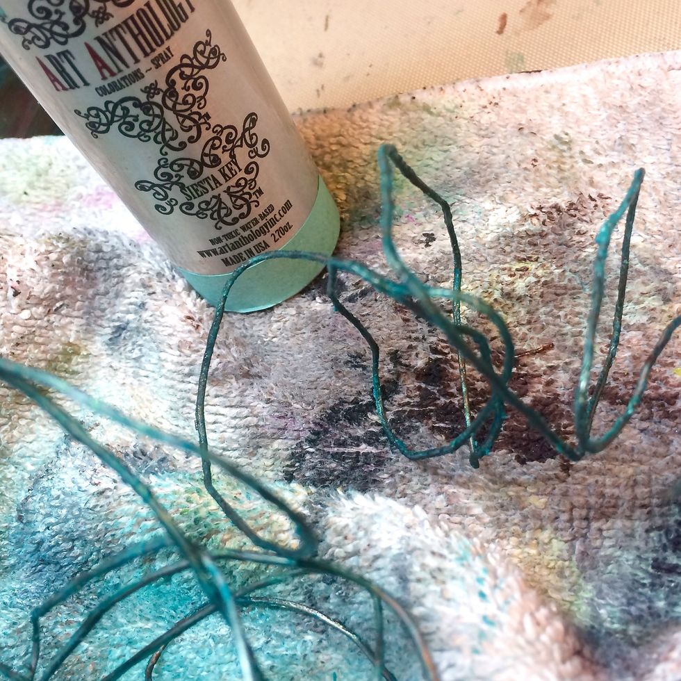 I sprayed a layer of Siesta Key.