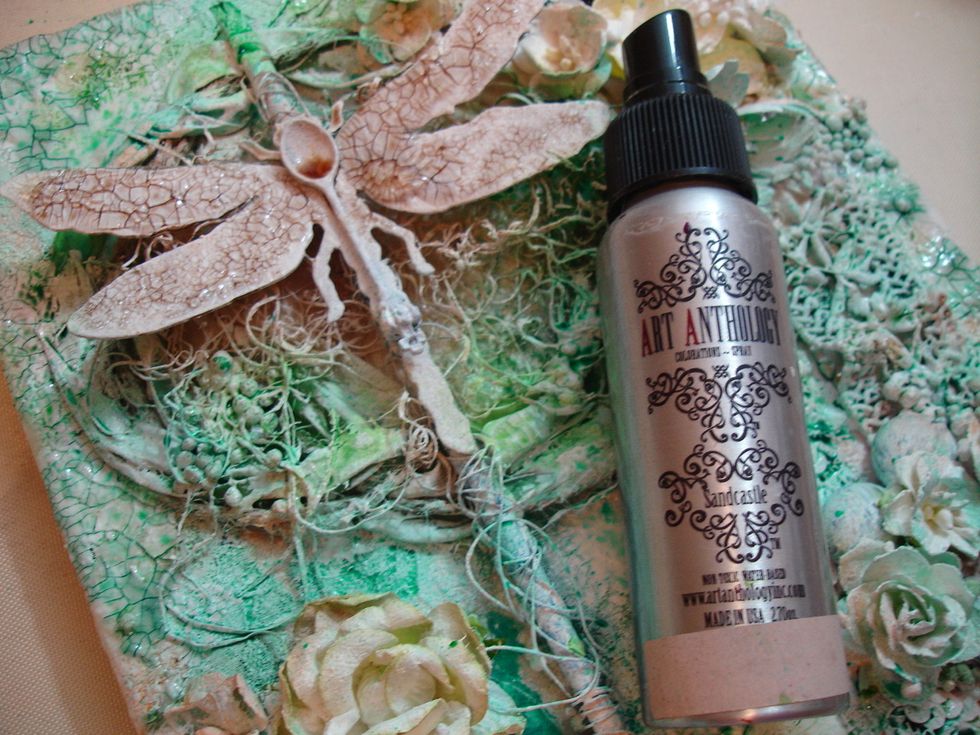 I sprayed Sand Castle Colorations on my Dargonfly, heat dried it with my heat tool.