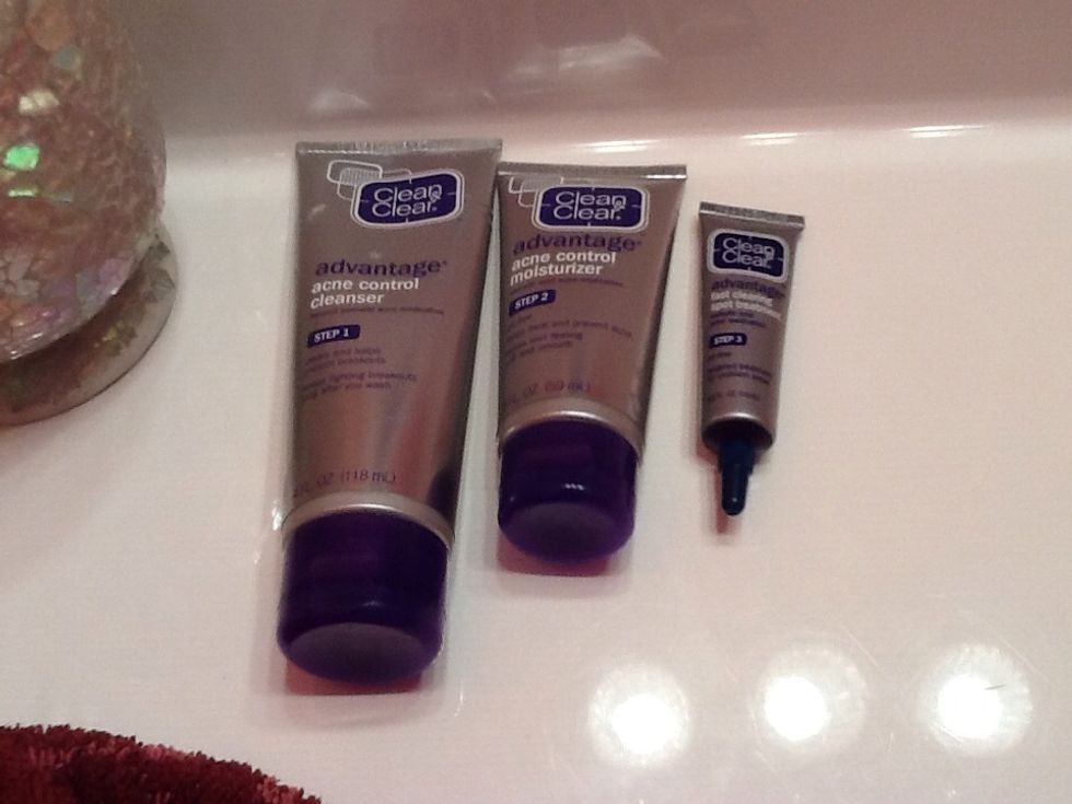 I start off with washing my face