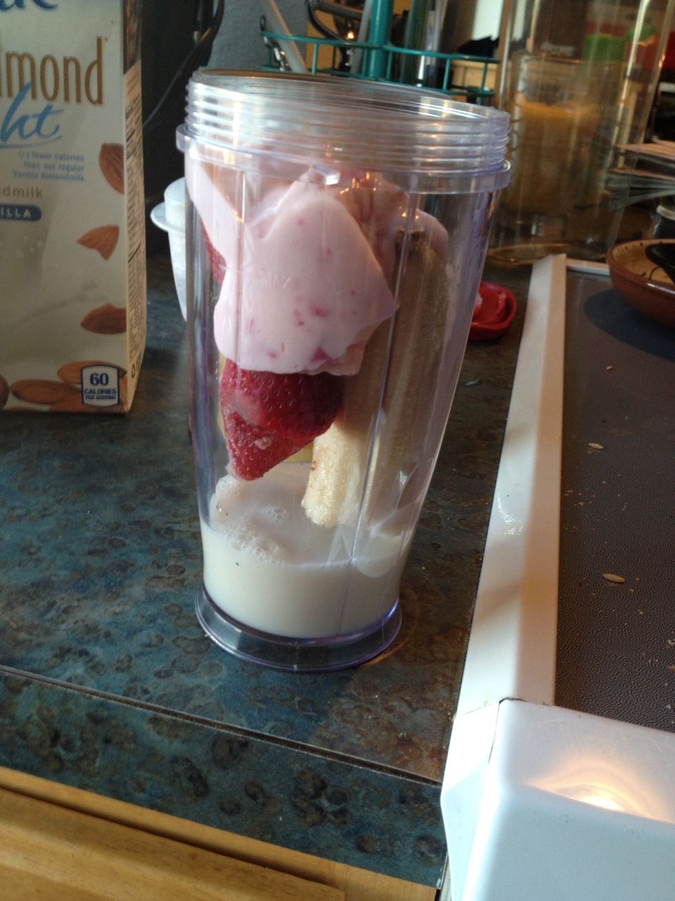 I start with about a half inch of milk and then add more depending on consistency.