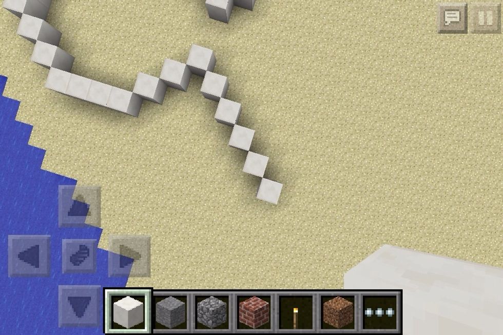 I started a make the same shape only larger I added five