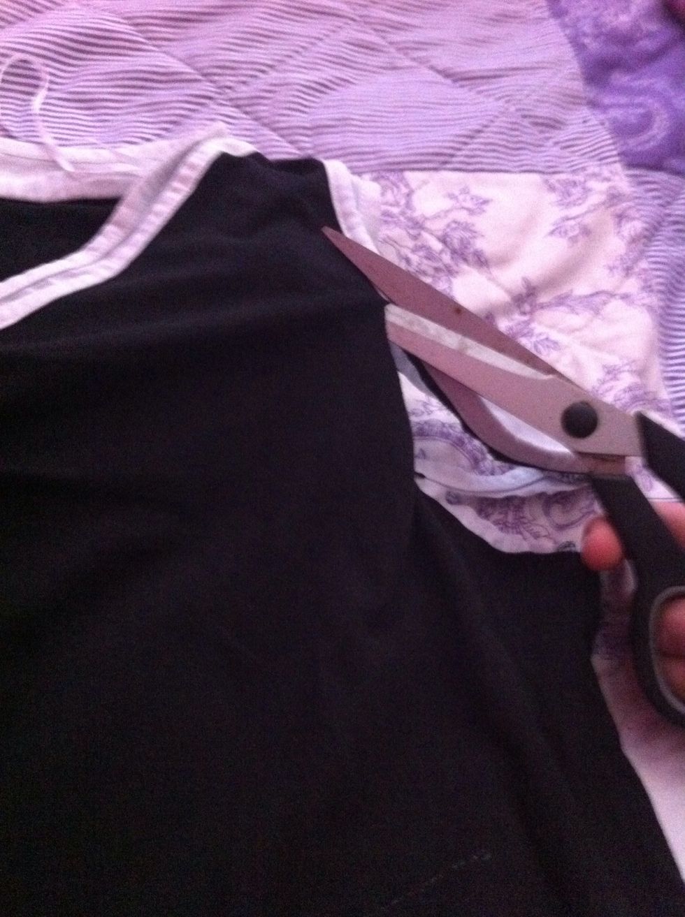 I started from the top part. I did cut all the white stuff off .