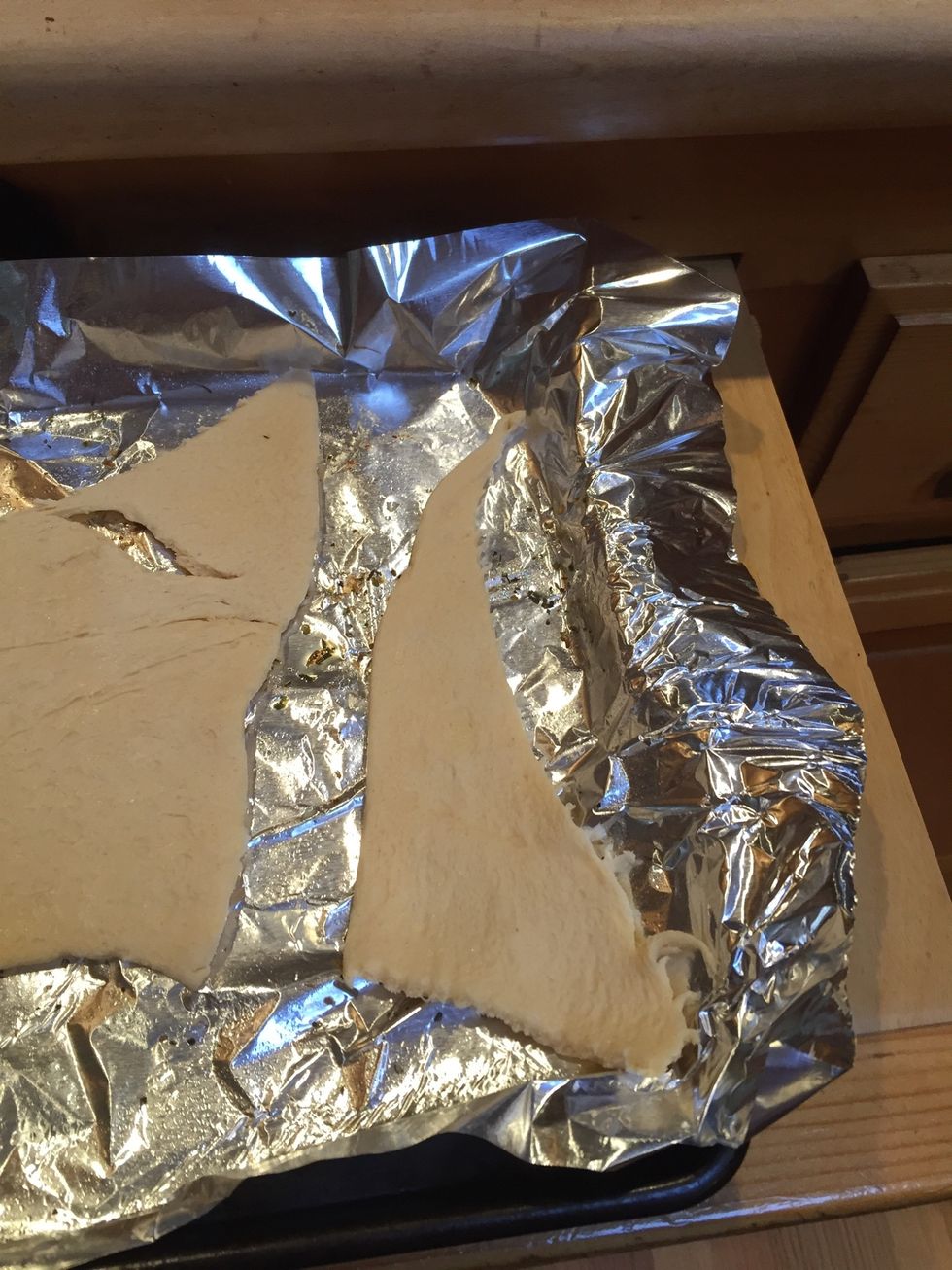 I started off with pillsbury croissant dough. You can make your own if you like, but this makes it much simpler.