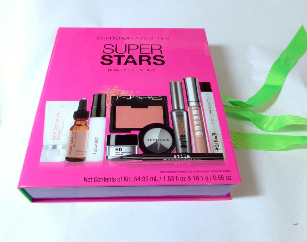 I started out with this sturdy box left over from a make up kit. I liked the color of the box and the fact that ribbon was already attached. Bohemian Bazaar from Graphic 45 was a perfect match.