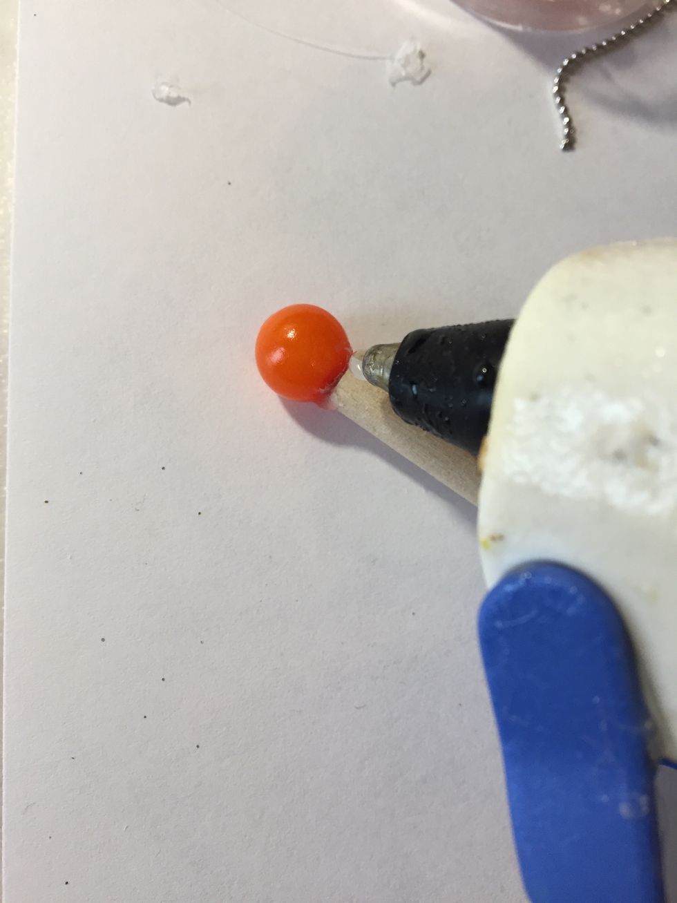 I started with a bead on the end. You don't need to to this. You can get really creative with this.