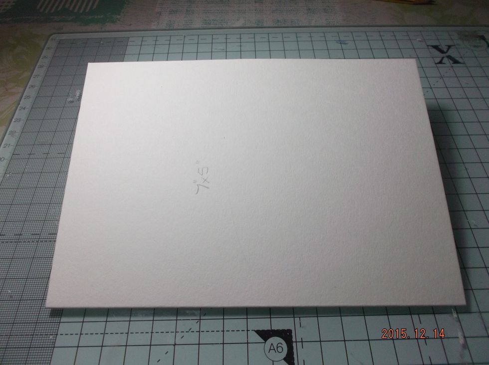 I started with a white 7"x 5" card.