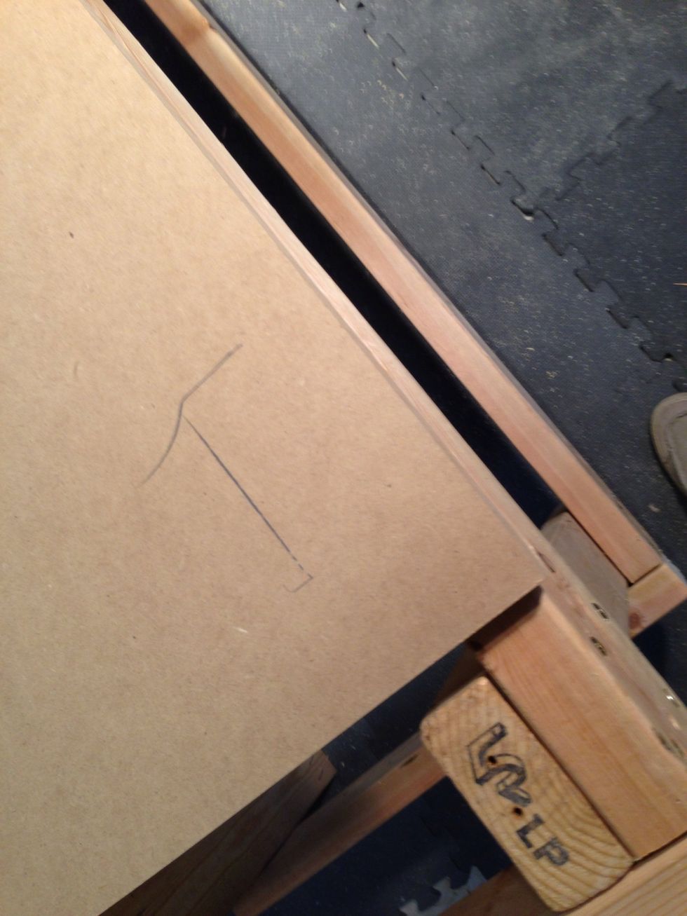 I suggest trimming bottom shelf first before attaching to shelf. Test fit and mark from the bottom of the boards. I bought mdf plywood precut so it would fit inside my small car.