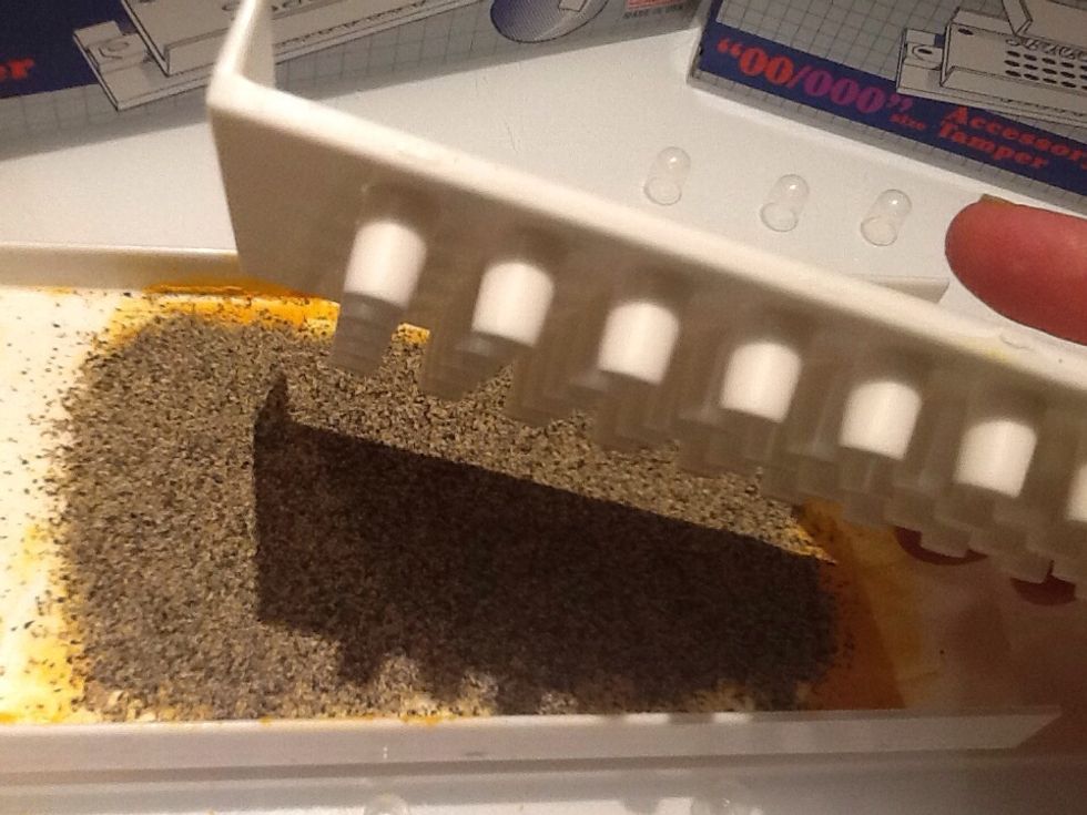 I tamp it down again.