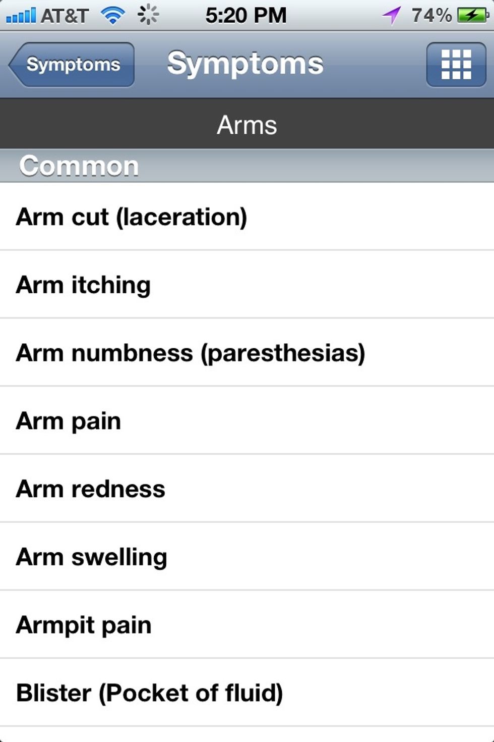 I tapped the arm and found this list of things that can be wrong with an arm.