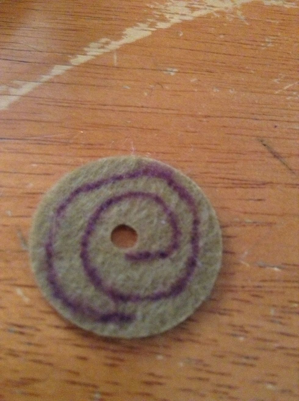 I then drew a swirl on it