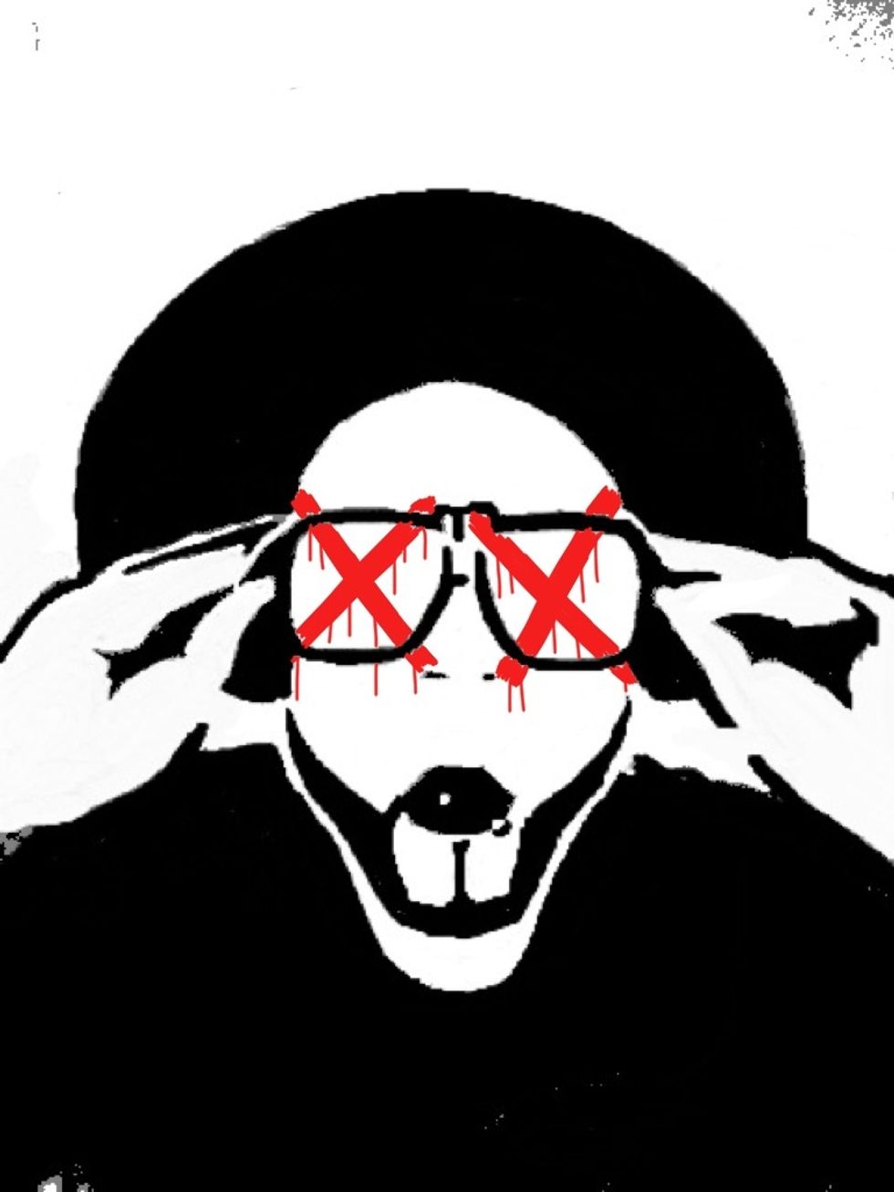 I then made a stencil on my iPad, then I transferred my design to a piece of paper.