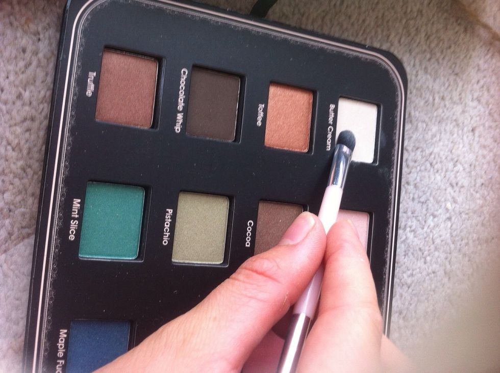 I then picked a shimmery white