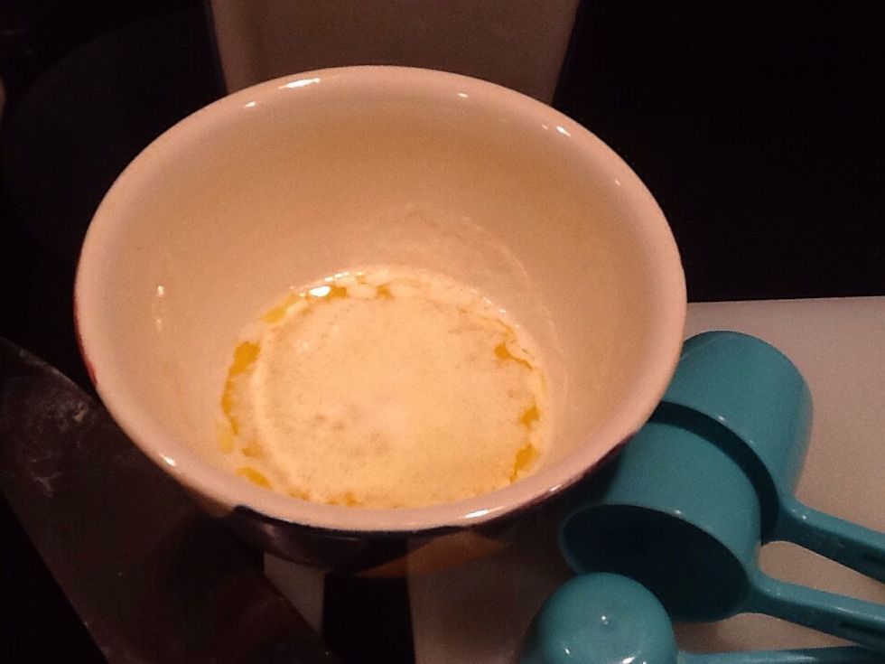 I then put it in the microwave to melt down the butter.