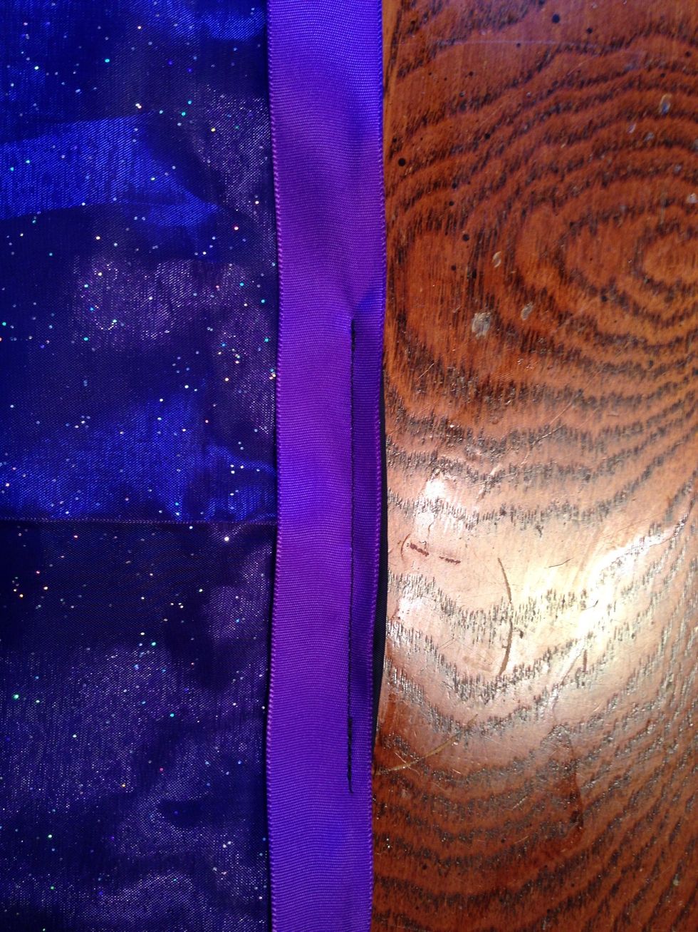 I then sewed the ribbon onto the wings across the 4 inch opening.