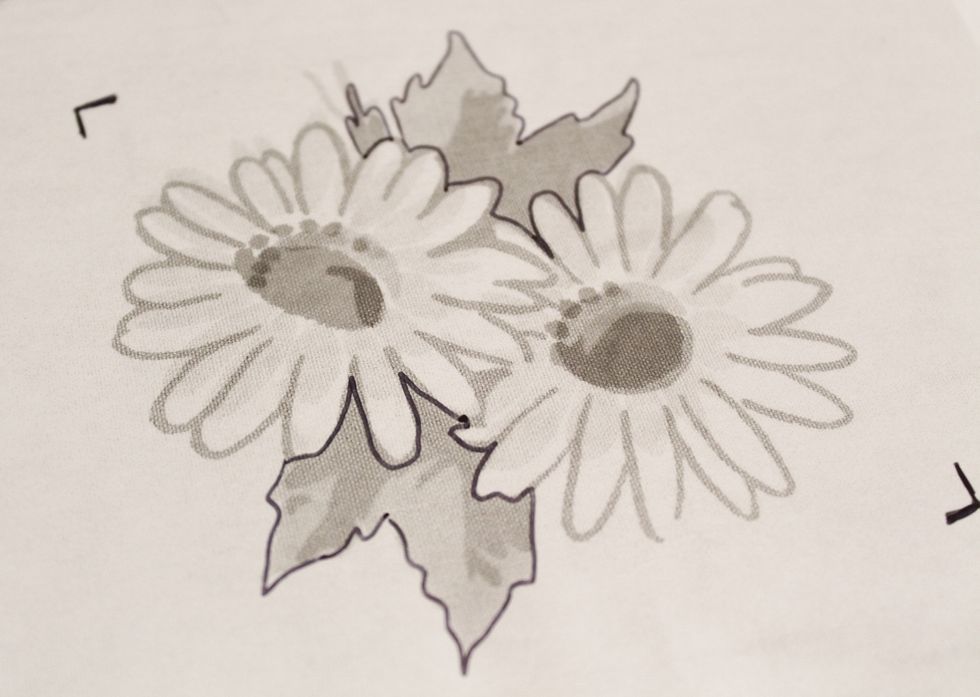 I then traced the leaves using the last piece of film...