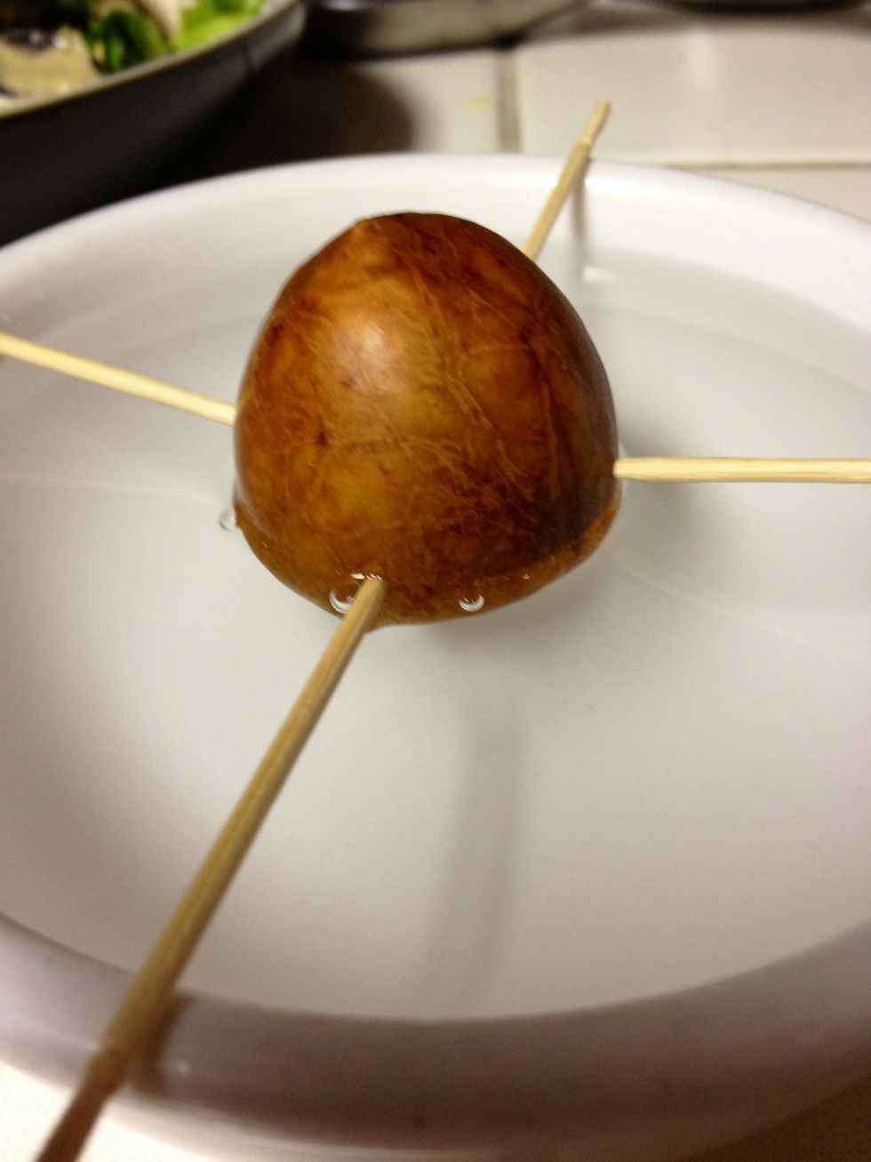 I think I may add a bit more water, or lower the seed to submerge it a bit more.