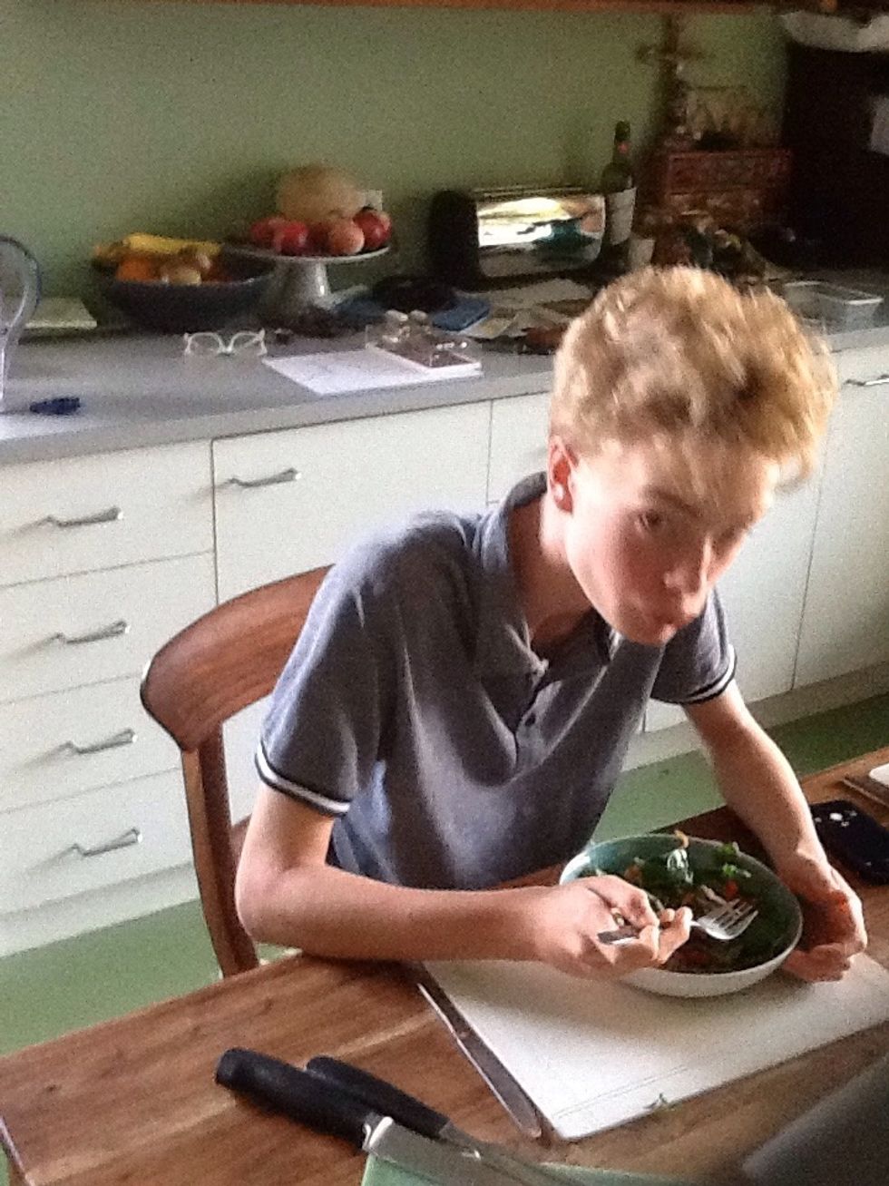 I thought that the meal was tasty, juicy and had different textures, such as the chewyness of the meat against the salad crunch.