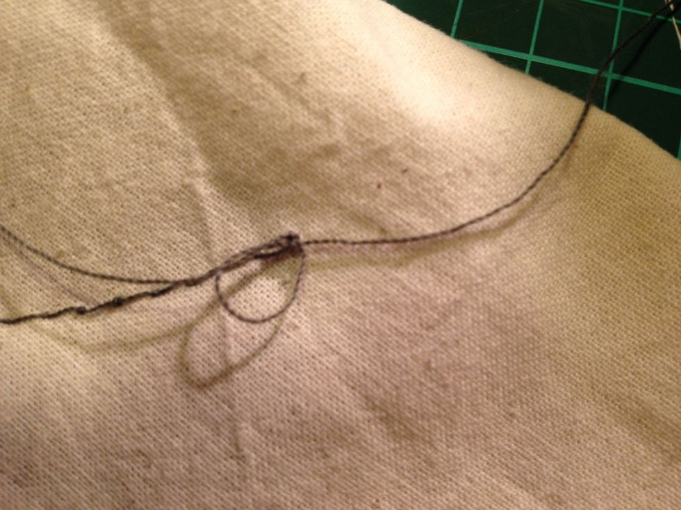 I tied the two ends together with a knot.