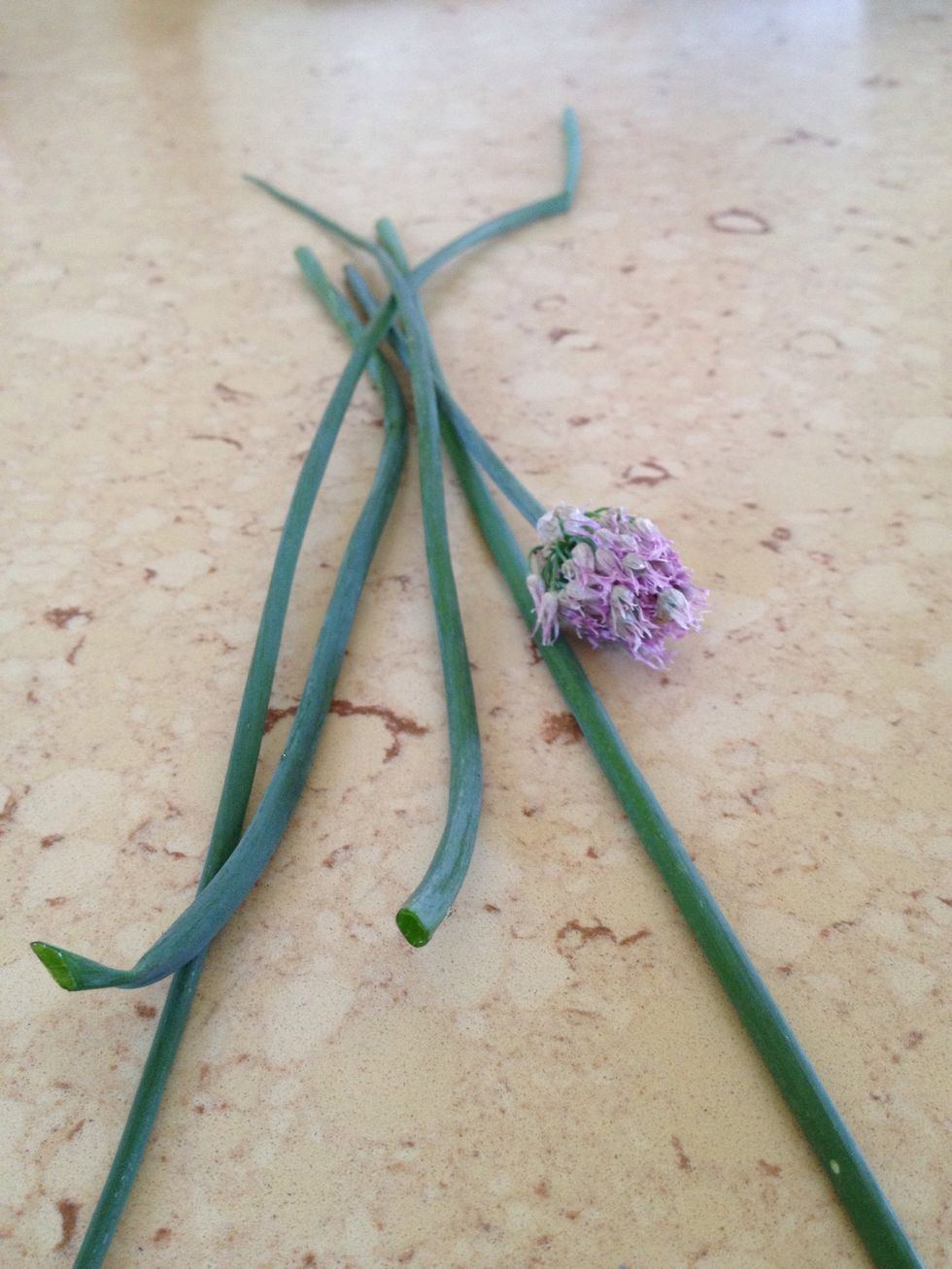I took some chives from my garden (don't use the flower)