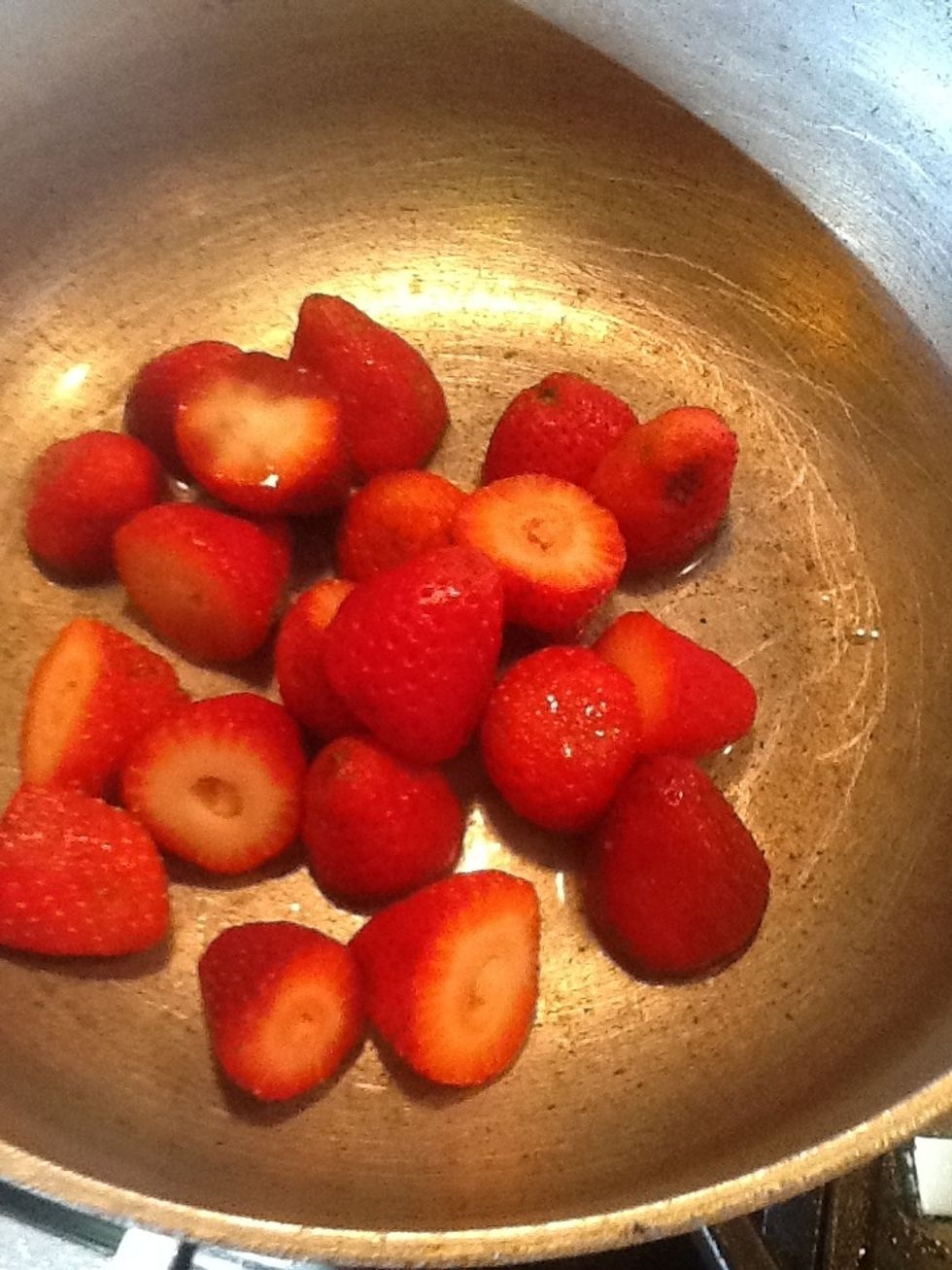 I took the remaining 20 or so strawberries and added it to a pot