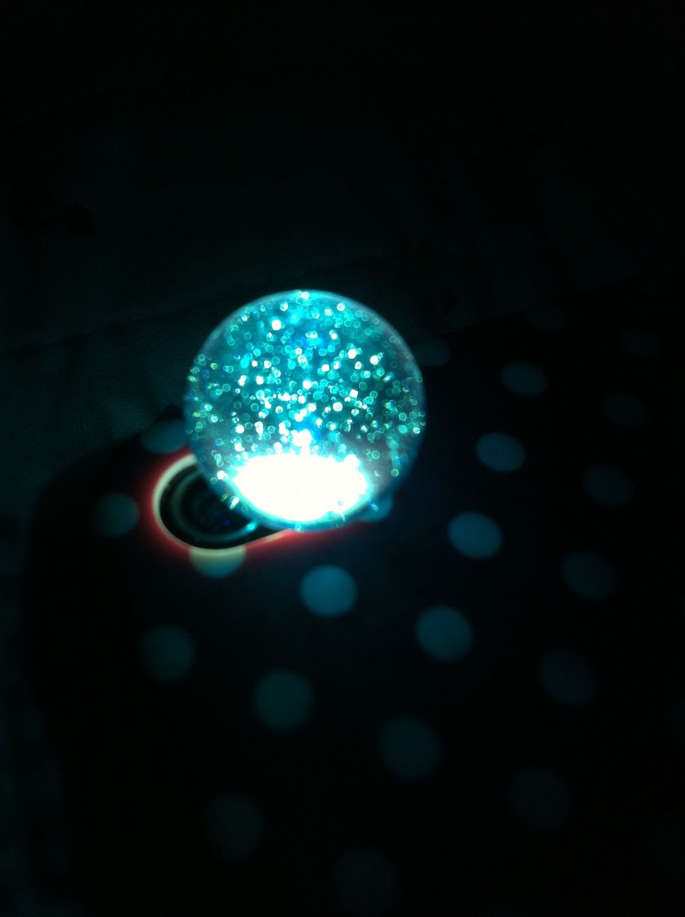 I turned the room dark for an even more special effect!