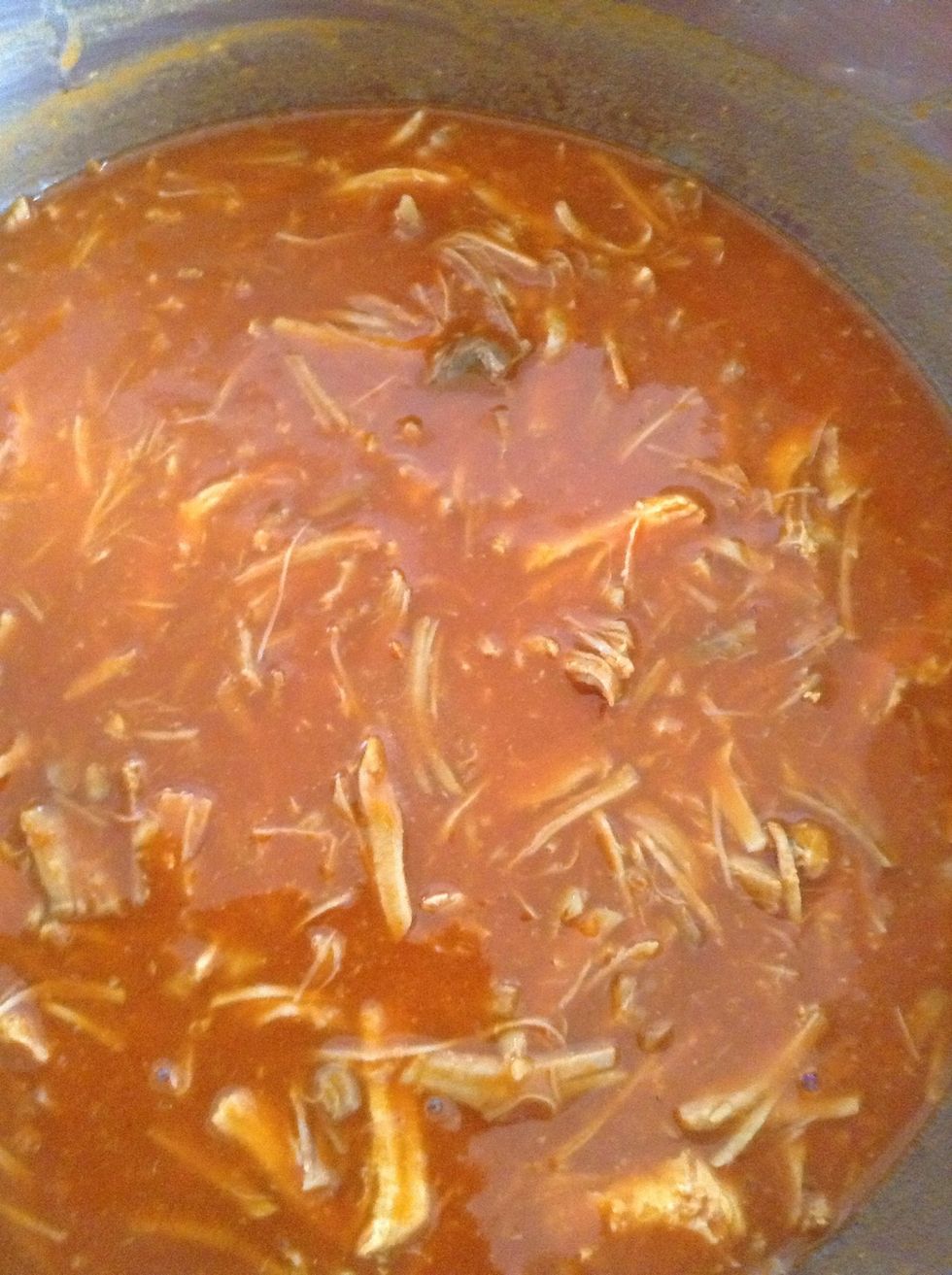 I turned the stove off after getting my consistency I wanted. Here is the outcome... Great with rice and tortillas...MMMMM Enjoy