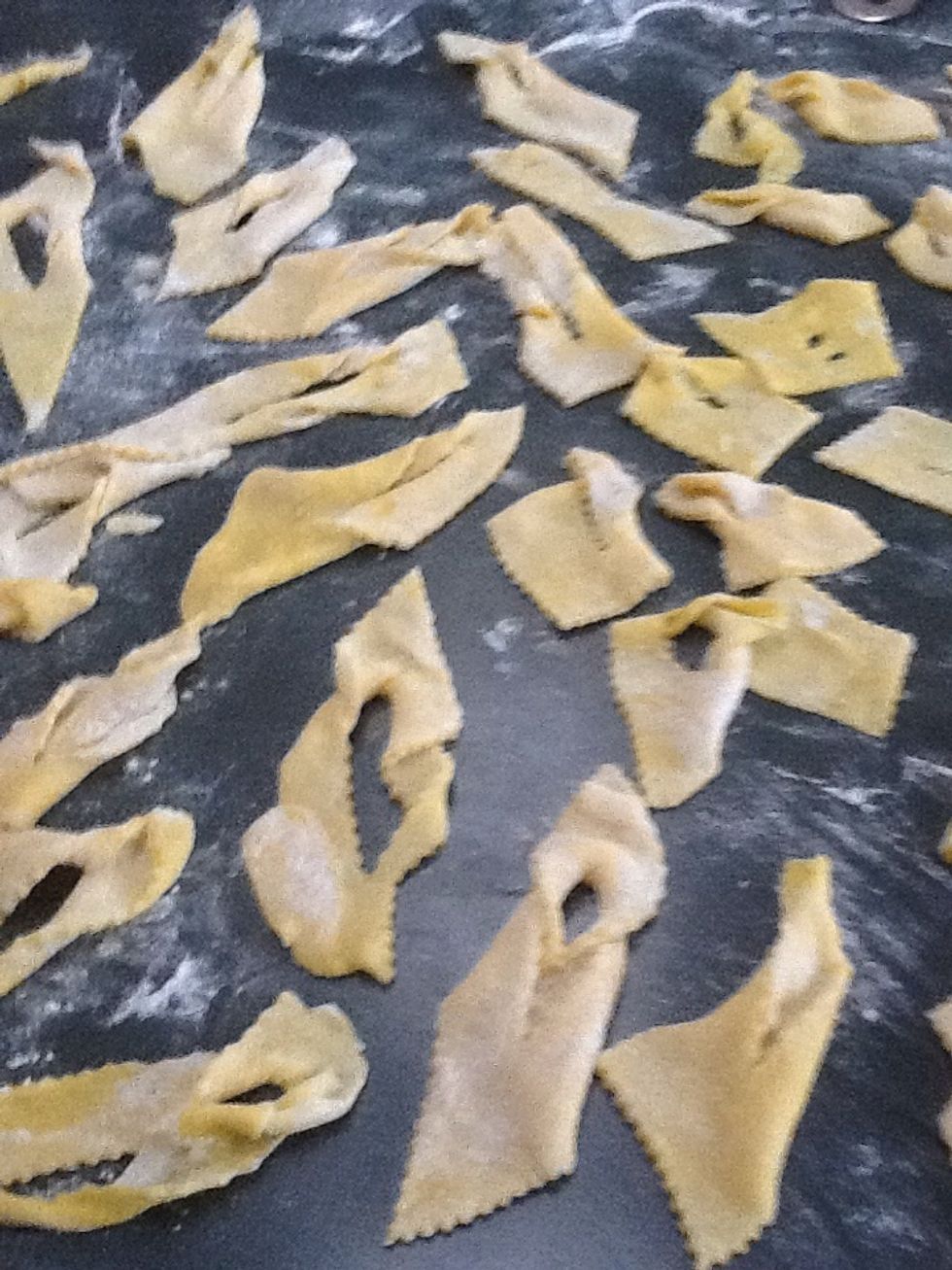 I twist them from the cut on centre