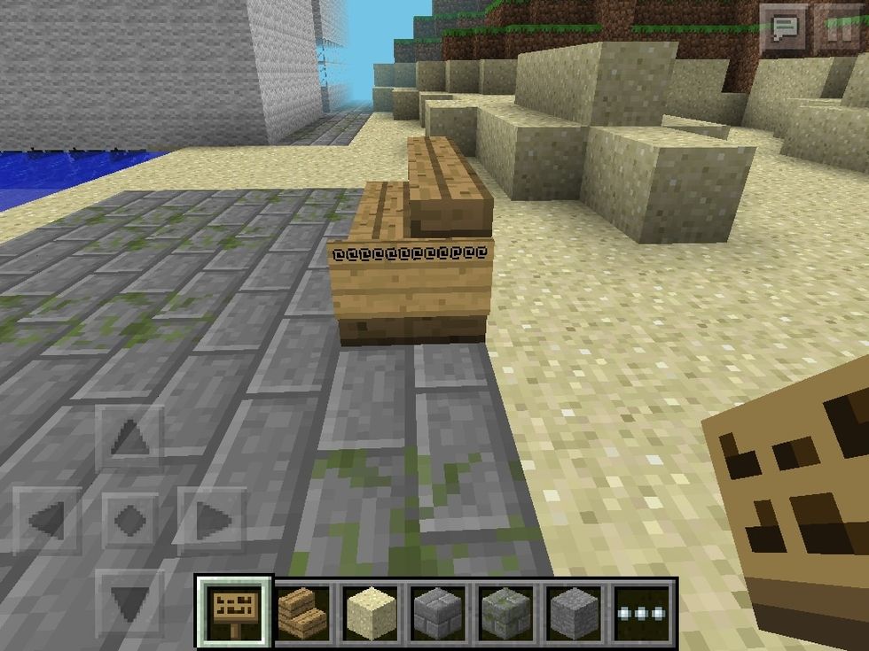 I typed the @ sign on it for decoration. Repeat on other side.