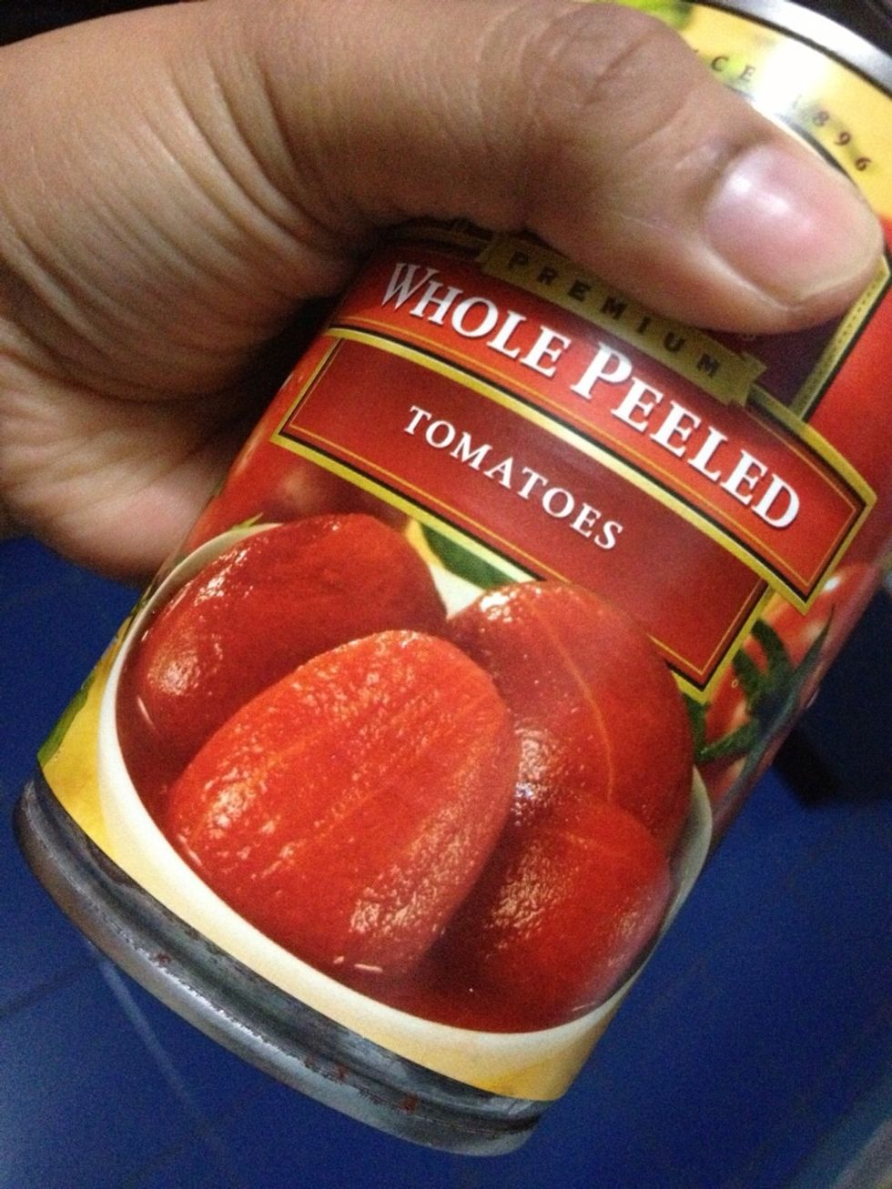 I use 1 can of whole tomatoes. Approx 400gr