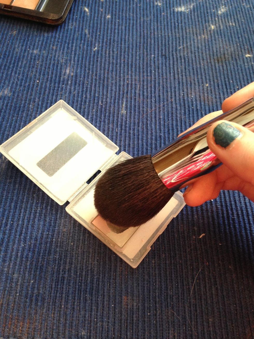 I use a powder highlighter from Mary Kay on my cheeks.