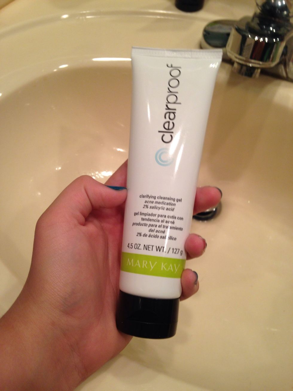 I use Mary Kay, Clearproof Clarifying Cleansing Gel. I love it!!