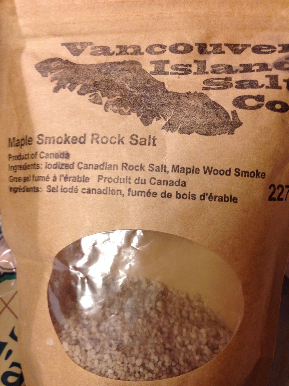 I use smoked salt, regular works as well. :)