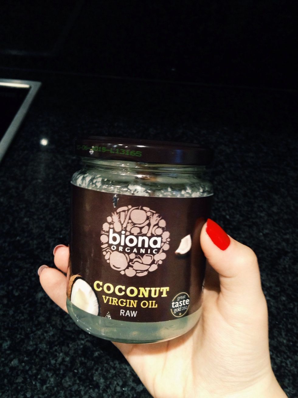 I use virgin coconut oil for cooking pancakes as I don't have heavy-based frying pan! People who do have heavy-based frying pan, don't need any oil for cooking.