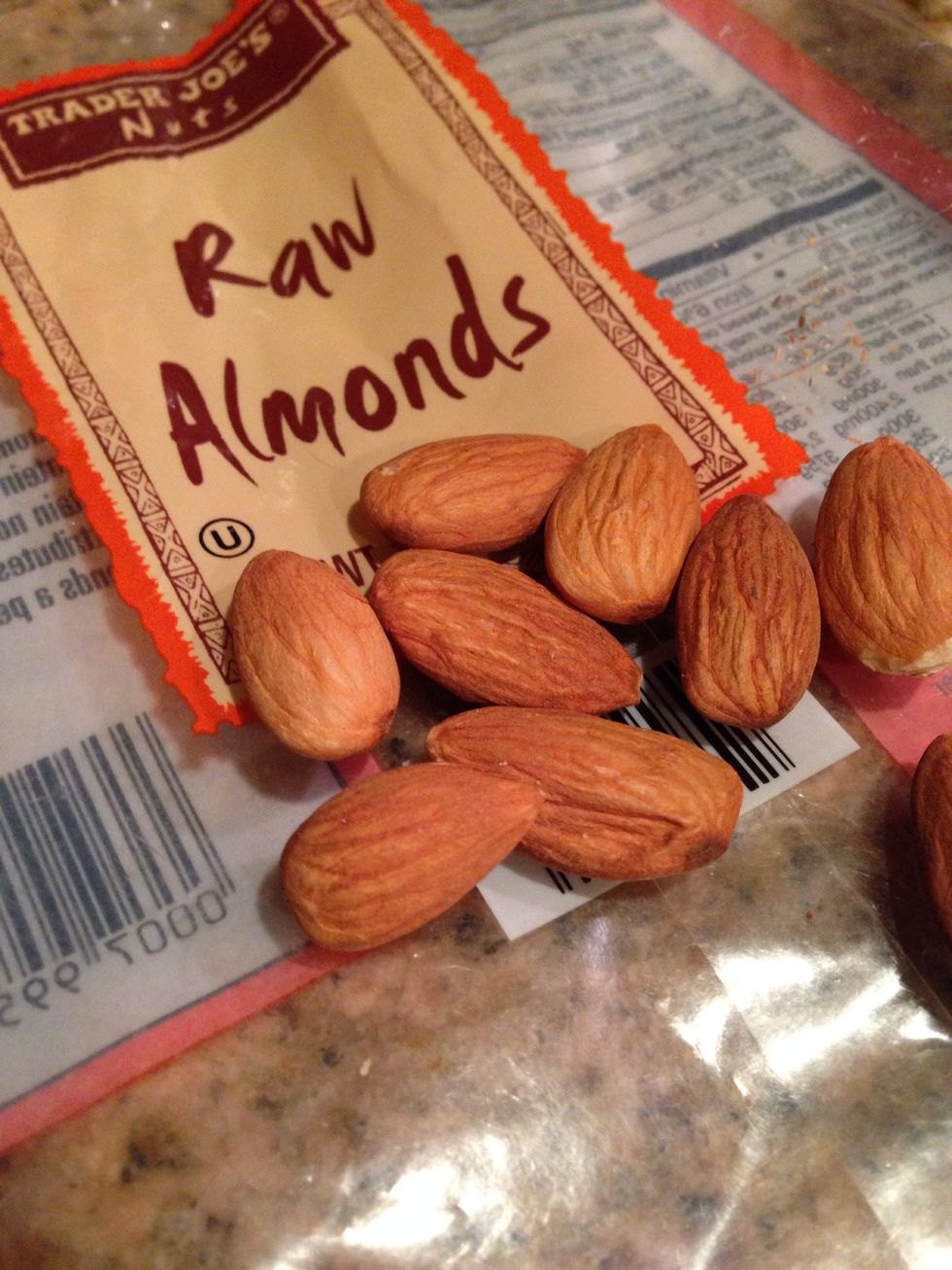 I used 1-16oz. Bag of Raw Almonds.
