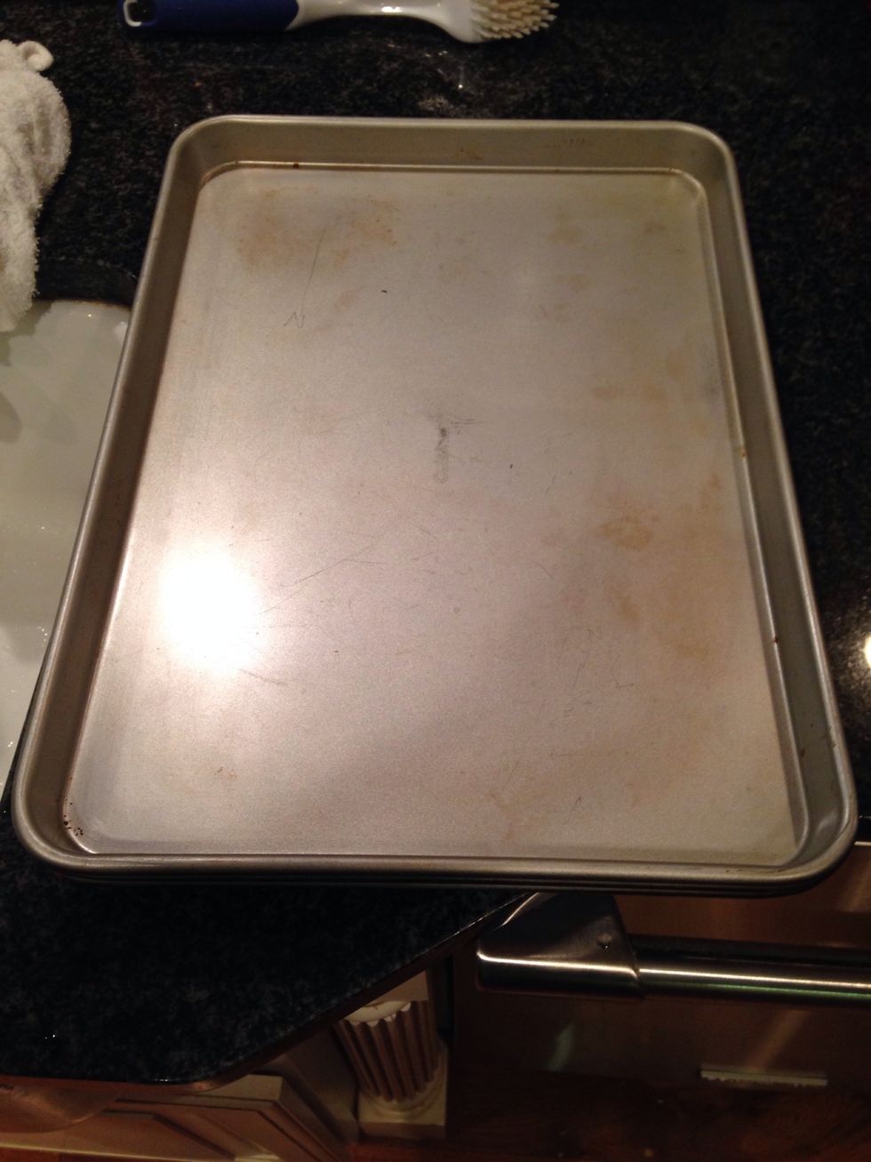 I used 6 bunches of kale which cost about $1.24 each from Walmart. I divided the kale to make 2 different flavored batches. I used 3 cookie sheets at a time. Pre heat the oven to 300 degrees F