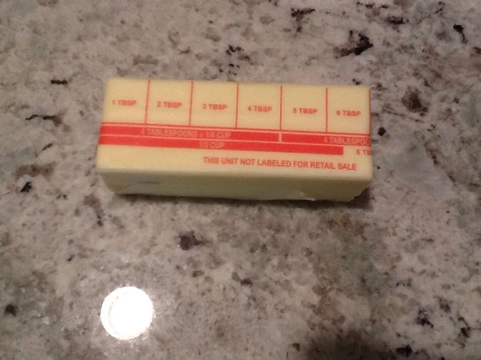 I used 6 teaspoons of a stick of butter.
