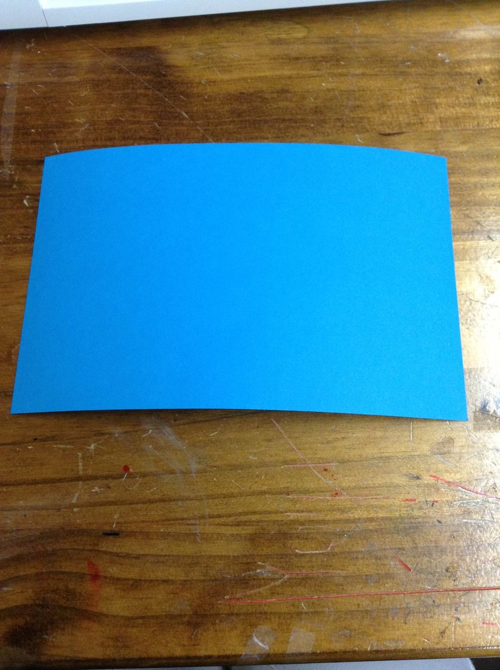 I used a 5 1/2" by 8 1/2" piece of card stock for my card