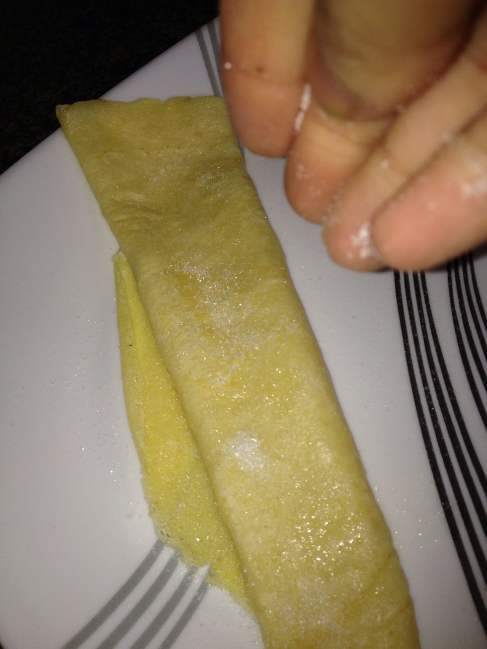 I used a bit of lemon and sprinkled sugar not to much lemon just a little